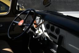 Dashboard and steering wheel.