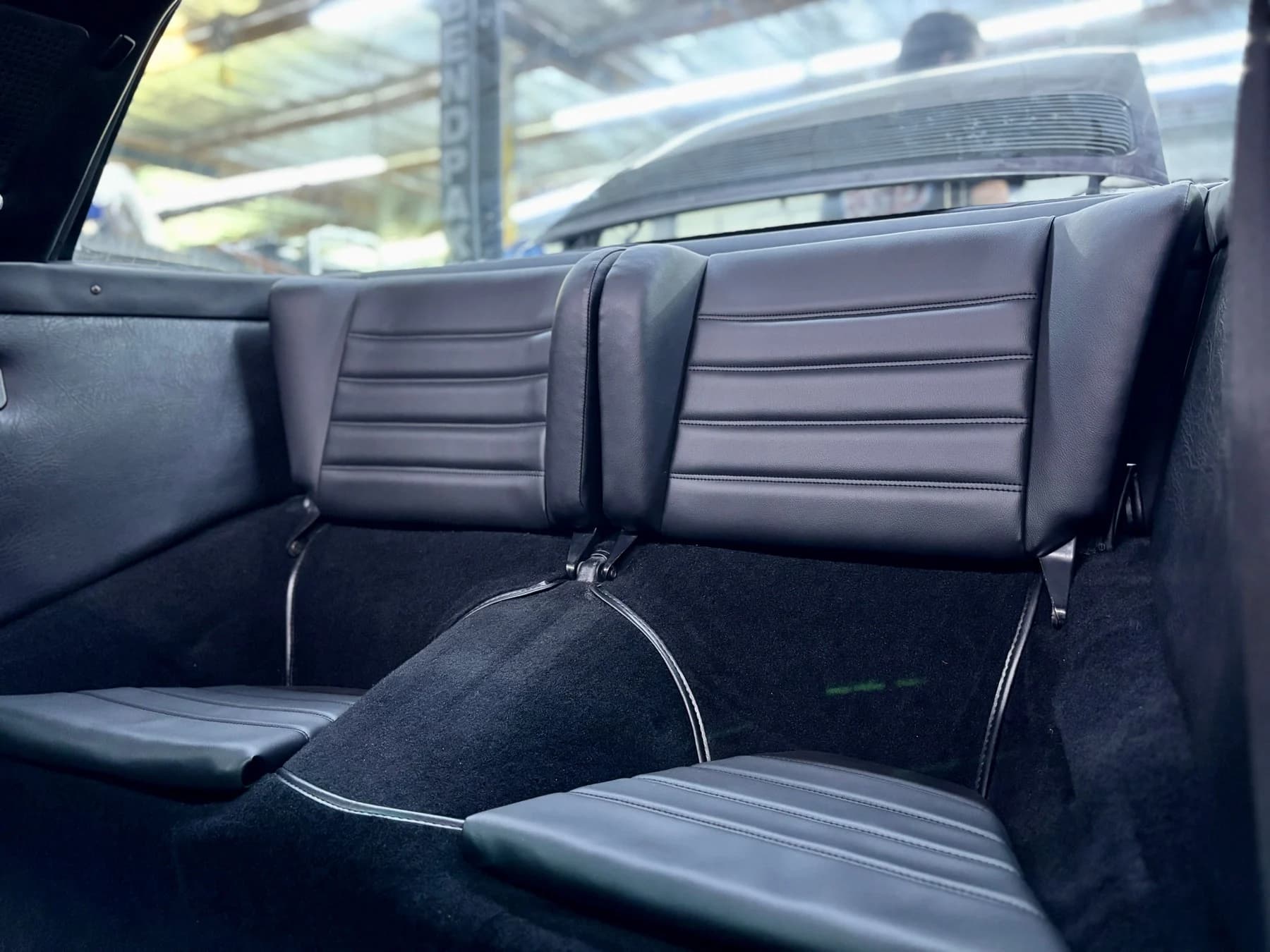 Rear seats and cabin trim.