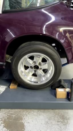 Wheel and bodywork details.