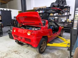 Vehicle disassembly and conversion preparation.