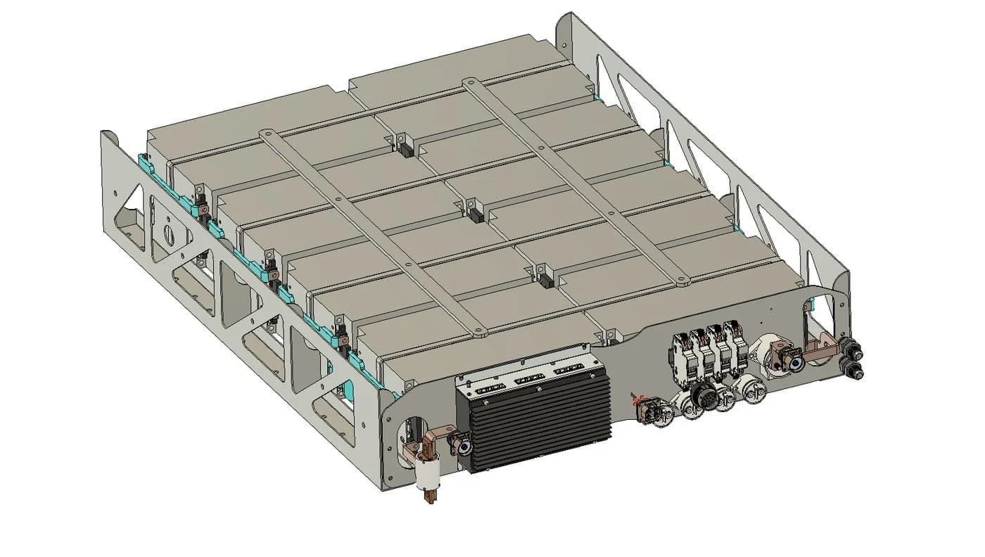 Battery-pack engineering model.