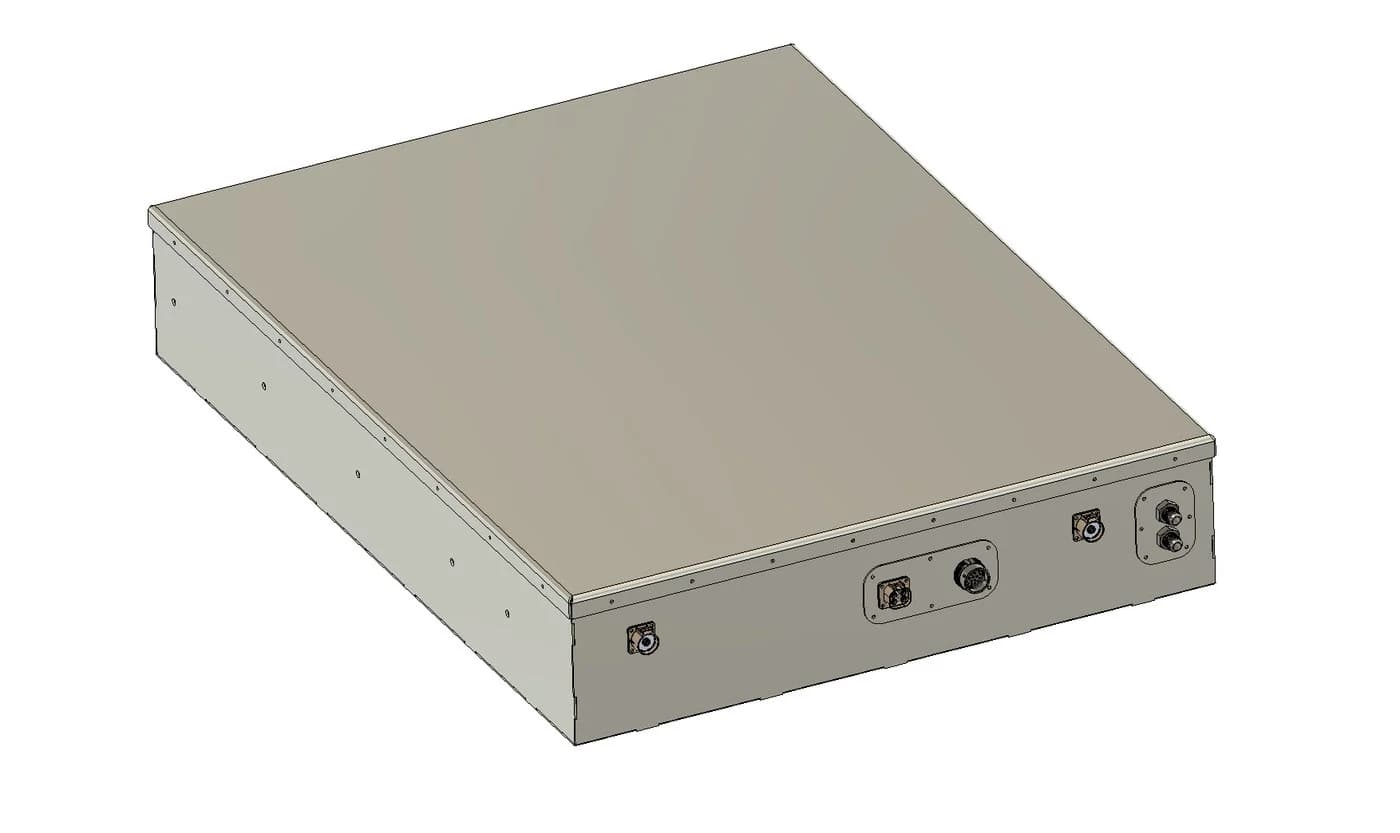 Battery enclosure engineering model.