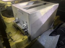 Rear battery enclosure during installation.