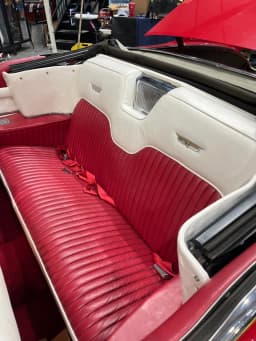 Rear seating and interior trim.