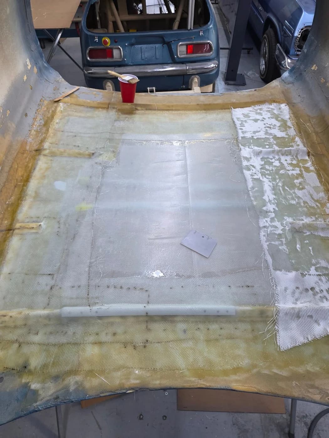 Fiberglass reinforcement and panel finishing.