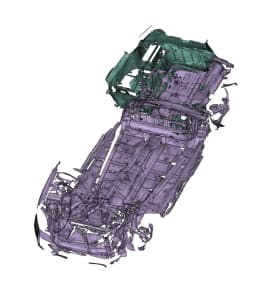 Vehicle scan used for packaging work.