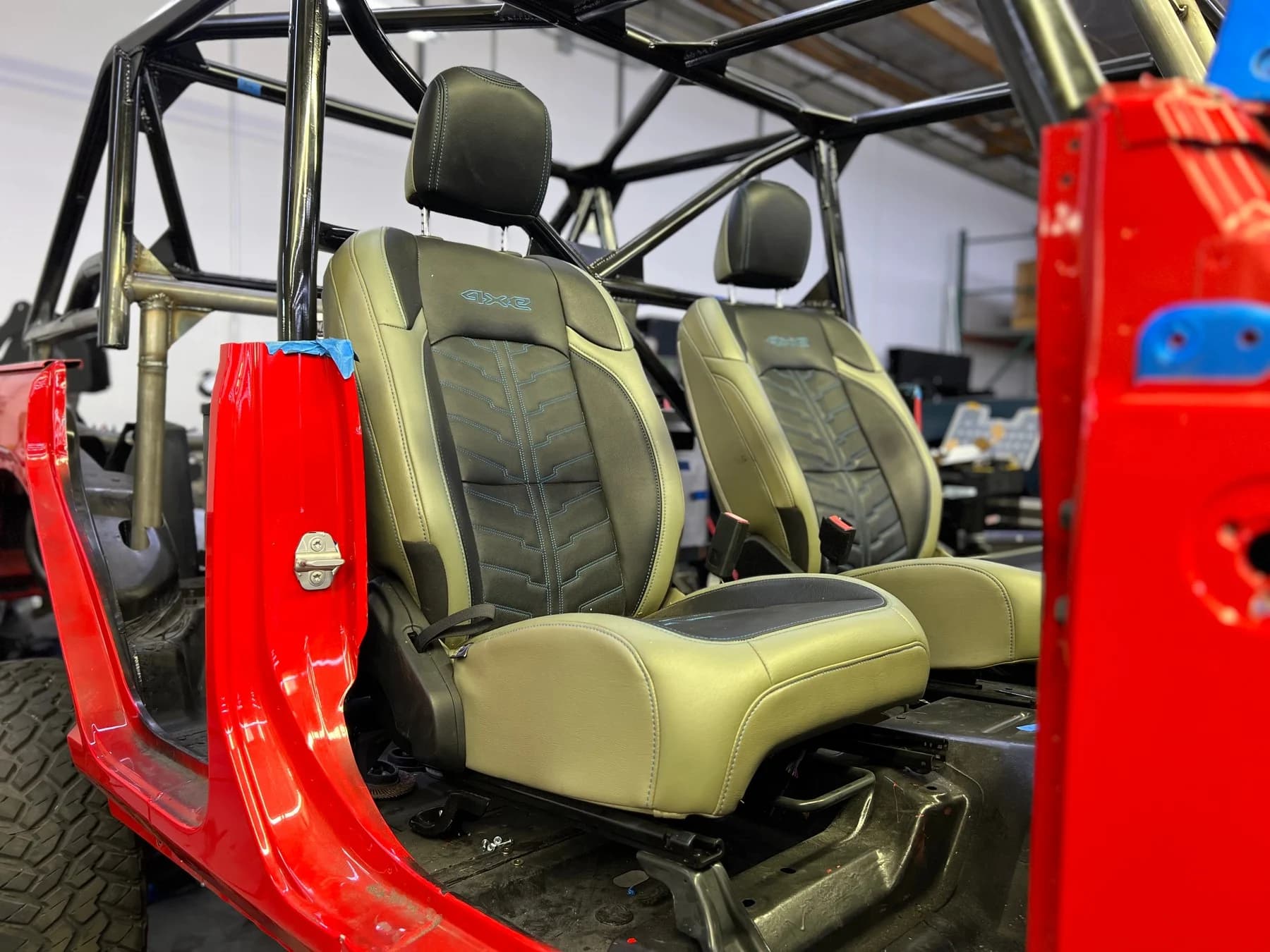 Cabin and seating installation.