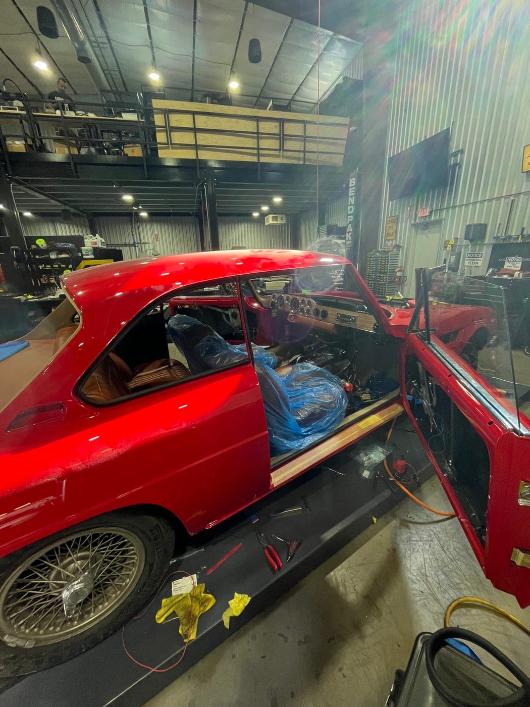 The Rivolta with its doors open and interior going in