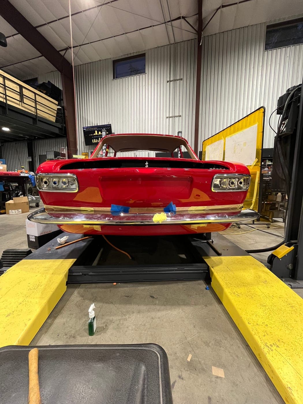 The back of the Rivolta on the lift